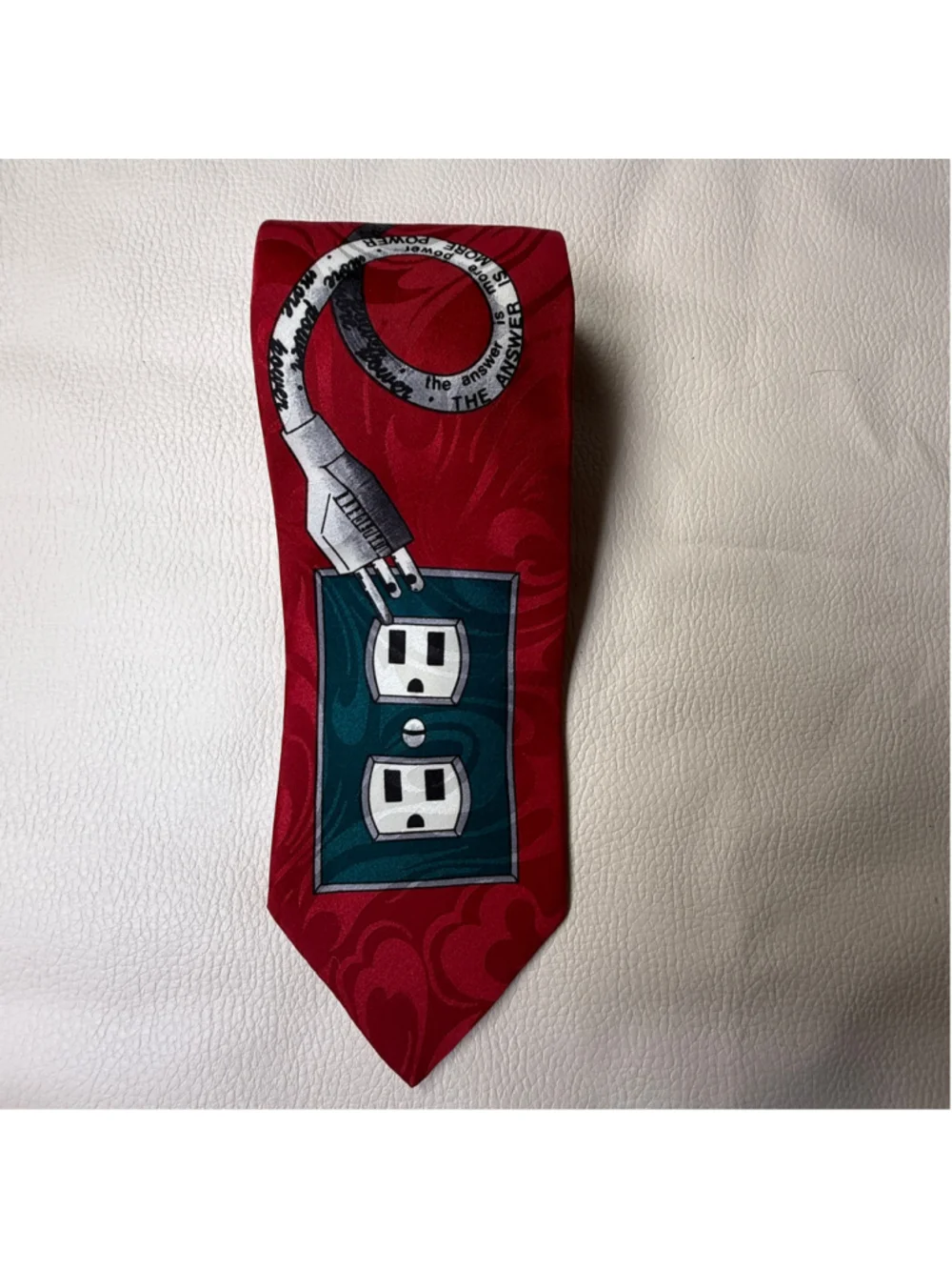 Vintage Home Improvement Tie Tim Allen More Power TV Show Novelty Necktie 1990s